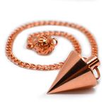 MyDeal Copper Dowsing Pendulum with Teardrop Point and Spiritual Energy Conductive Chain for Body Healing, Reiki Balancing Chakras, Aura Cleansing, Water Divining, Ghost Hunting, Meditation Chi