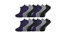 Umbro - 12 pairs Men's Sport Trainer Performance Socks - UK 6-11 (Assorted)