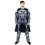 Amscan 9912955 - Men's Official Justice League Snyder Superman Black Edition Fancy Dress Costume Size: Large