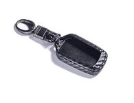 JVCV® Car Styling Soft Carbon Fiber Pattern Key Cover Compatible with Isuzu Smart Key with Keychain