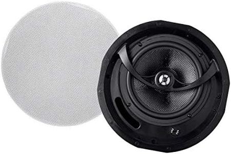 Monoprice Alpha in Ceiling Speakers 8 Inch Carbon Fiber 2-Way (Pair) - 113683