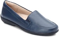 Naturalizer Soul Women's Kacy Loafer Flat, Navy Leather, 8.5