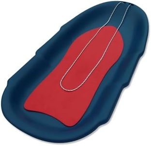 Flexible Flyer 48" Roto-Molded Heavy Duty Snow Sled — Premium Lifetime Winter Sled for Kids & Adults, Dual Rider, Lightweight, Impact Resistant Plastic Toboggan with Pull Rope