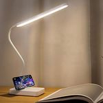 Cordless Led Desk Table Lamp Rechargeable Large Capacity, Touch Control 3 Colors 6 Brightness Dimmable, Small Portable Lamp for Kids Reading Study Book Light Bedroom Bedside