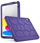 Poetic TurtleSkin Designed for New iPad 10.9 inch 10 th Generation (2022) Case, Heavy Duty Shockproof Kids Friendly Silicone Case Cover, Only Compatible with The New iPad 10.9 inch (2022), Purple