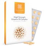 Healthspan High Strength Vitamin B Complex (120 Tablets) | High Levels of All 8 B-Complex Vitamins | Supports Brain & Heart Health | Immune Health | Reduces Tiredness & Fatigue | with Choline | Vegan