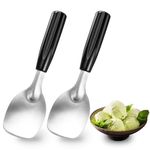 POWSHELF 2 Pack Ice Cream Spade, Stainless Steel Flat Ice Cream Paddle, Ice Cream Scooper for Hard Frozen or Creamy Ice Cream Dessert Spade Butter Cutter