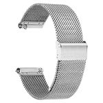 TStrap Mesh Watch Band Metal - Silver Quick Release Watch Strap for Men Women - Stainless Steel Smart Bracelet Montre Homme Replacement - 18mm 20mm 22mm