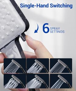 Newentor High Pressure Shower Head – Adjustable Water Saving
