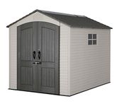 Lifetime 60042 7' X 7' Outdoor Storage Shed, Desert Sand