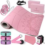 1/3 Pink Yoga Mat Thick, Yoga Set f