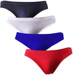 WINDAY Men Briefs Breathable Ice Silk Triangle Bikinis and Briefs N04, 4-pack Mixed Color, XX-Large