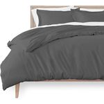 Bare Home Duvet Cover Set Oversized King Size - Premium 1800 Super Soft Duvet Covers Collection - Lightweight, Cooling Duvet Cover - Soft Textured Bedding Duvet Cover (Oversized King, Grey)