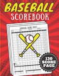 Baseball Scorebook: 130 baseball score sheets - baseball score keeping book - baseball scorebook large print 8.5" x 11” - Baseball Scorecard - baseball scoring book