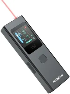 ATuMan 3 in 1 Laser Distance Meter with Visual Aligning Beam, Pythagorean, Area, Volume Angle Measure, 19 Measurement Modes and Automatic Calculation, Color Display, 131 Feet, iF Design Award 2024