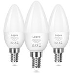 Lepro E14 LED Light Bulb, Small Edison Screw SES Candle Bulbs, 4.9W 470lm, 40W Equivalent E14 Bulb, Warm White 2700K E14 LED Bulb, Energy Saving Candle Light Bulbs, Non-dimmable, Pack of 3