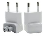 WESAPPINC Europe Plug Converter Travel Charger AC Adapter for Mac iBook MacBook Pack of 2