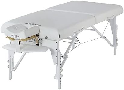 Master Massage Montclair Table de Massage Mobile Pliable - Table de Massage - Table de Maquillage Portable en Bois - 71 cm - Blanc Neige