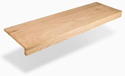 "Woodhut Canada Red Oak Stair Treads - Hardwood Stair Tread for Added Elegance and Protection - Easy to Clean Stairs Treads - Unfinished Stair Treads, Ready to Paint or Stain "