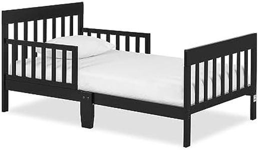 Dream On Me Finn Toddler Bed in Black, Greenguard Gold and JPMA Certified, Non-Toxic Finish, Made of Sustainable New Zealand Pinewood, Wooden Nursery Furniture