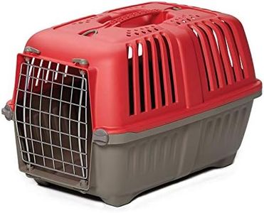 MidWest Homes for Pets Pet Carrier: Hard-Sided Dog Carrier, Cat Carrier, Small Animal Carrier in Red| Inside Dims 17.91L x 11.5W x 12H & Suitable for Tiny Dog Breeds