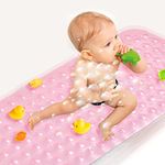 Sheepping Baby Bath Mat for Tub Non Slip Extra Long Cover Bathtub Mat for Toddler Kids 40 X 16 Inch - Eco Friendly Infant Bath Tub Mat with 200 Big Suction Cups,Machine Washable Shower Mat