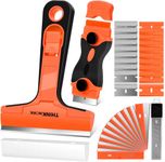 Razor Blade Scraper, 2 Pack Razor Scraper with 40Pcs Razor Blades, Multi-Purpose Cleaning Scraper Tool for Removing Decals, Tint, Stickers, Labels, Caulk, Adhesive from Window, Oven, Stove Top