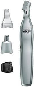 Wahl Men’s Nose Hair Trimmer, for Eyebrows, Neckline, Nose & Ear Hair, Precision Detail Trimming with Interchangeable Heads, Battery Included - Model 5545-400