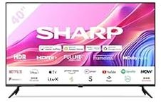 SHARP 40FD6K 40-Inch Full HD Smart Frameless Roku TV™ in Black with Active Motion 200, HDR10 Support, Freeview Play, Pre-Installed Apps, 3x HDMI & 1x USB