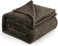 Bedsure Fleece Blanket King Size for Bed - Soft Cosy Fluffy Throw Blankets, Warm Large Throws for Audlts, Brown, 270x230 cm