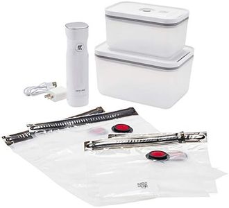 ZWILLING Fresh & Save 7-pc Vacuum Sealer Machine Starter Set, Sous Vide Bags, Meal prep, Airtight Food Storage Containers, Gift Set