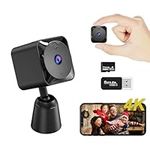 Spy Camera WiFi Mini Hidden Camera, Nanny Cam, 4K Ultra HD Mini Camera Surveillance, Spy Cam, Motion Detection Alert, IR Night Vision, Remote Viewing, Hidden Cameras for Home, 32G SD Card Included