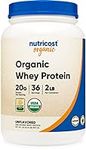 Nutricost Organic Whey Protein Powder (Unflavored) 2 LB - Non-GMO