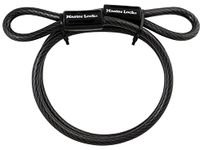 Master Lock 85DPF Heavy Duty Looped End Cable, 4 Feet Braided Steel, 3/8-inch Diameter