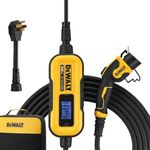 DEWALT Portable Electric Vehicle (EV) 120-240V Level 2 Charger up to 32 Amps, CSA Certified Indoor/Outdoor, NEMA 14-50 Plug Adapter Included, 20 ft. Cable