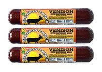 Pearson Ranch 7oz Venison Hickory Smoked Wild Game Summer Sausage – Pack of 3 – 7oz Stick of Deer Summer Sausage – Gluten-Free, MSG-Free, Keto and Paleo Friendly