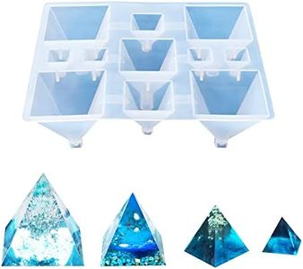 Silicone Pyramid Molds for Resin Casting, Jewelry Making, Aromatherapy Candle Making and Crafting Projects 11 Holes