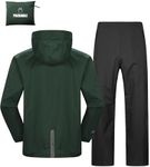 Outdoor Ventures Packable Rain Suit for Men Lightweight Waterproof Breathable Rain Gear for golf Rain Jacket Pants