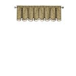 Elrene Home Fashions Mia Jacquard Scroll Blackout Valance, 52" x 19" (1, Gold