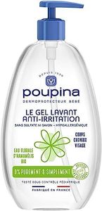 POUPINA - Le Gel Lavant bébé anti-irritation - Sans Sulfate ni Savon - Hypoallergénique - Hamamélis - Corps, Cheveux, Visage - 97% d'ingrédients d'Origine Naturelle - Vegan - Made in France - 485 mL