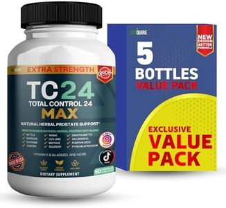 Total Control 24 Max Natural Herbal Prostate Support, 60 Capsules, Extra Strength with Saw Palmetto, Vitamins and Herbs (5)