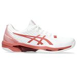 ASICS Women's Solution Speed FlyteFoam 2 Tennis Shoes, White/Light Garnet, 7