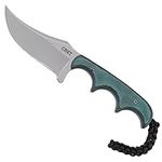 CRKT Minimalist Persian Compact Fixed Blade Knife with Sheath: Outdoor, Plain Edge Blade, Resin Infused Fiber Handle, Nylon Sheath, 2379