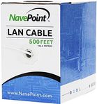 NavePoint CAT6 (CCA) Ethernet Network Cable/Wire UTP Pull Box 500ft Cat-6 White