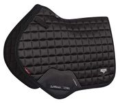 LeMieux Close Contact Loire Classic Square Saddle Pad - English Saddle Pads for Horses - Equestrian Riding Equipment and Accessories (Black - Large)