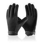 COOLJOB Cycling Gloves, Touch Screen Rope Gloves for Women and Men, Durable Full Fingers Outdoor Gloves for Rappelling, Rock Climbing, Hiking, Camping, Running, Driving, Riding, Adventure, 1 Pair M