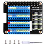 GeeekPi Raspberry Pi GPIO Screw Terminal Block Breakout Board HAT with GPIO Status LED, Raspberry Pi GPIO Expansion Board Breakout Module for Raspberry Pi 4B/3B+/3B/2B/B+/Pi Zero W/Pi Zero 2 W