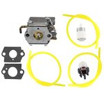 HURI Carburetor with Primer Bulb Fuel Line for Walbro WT-827 WT-827-1 WT-149A WT-275 WT-340-1 WT-454 WT-539 753-05133