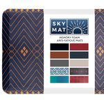 Anti Fatigue Comfort Floor Mat by Sky Mats -Commercial Grade Quality Perfect for Standup Desks, Kitchens, and Garages - Relieves Foot, Knee, and Back Pain (20x39x3/4-Inch, Indigo Deco)
