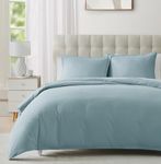 Lane Linen French Blue Duvet Cover Full Size - Soft Prewashed Full Duvet Cover Set, 3 Pieces, 1 Duvet Cover 80x90 Inches with Zipper Closure and 2 Pillow Shams, Comforter Not Included